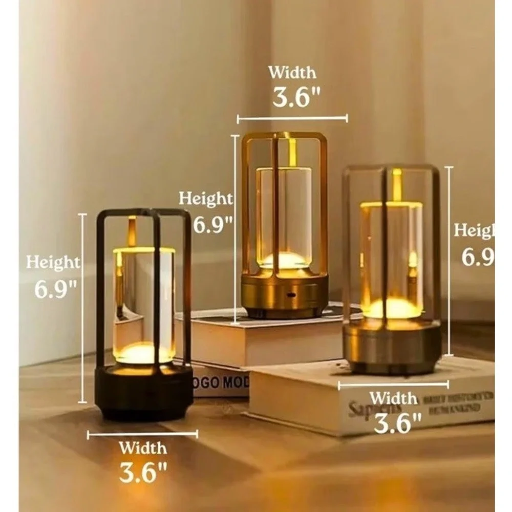 Klarako‎ Crystal Lantern Lamp–Modern Cordless Rechargeable Bedside & Outdoor NEW